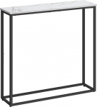 HOOBRO kitsas konsoollaud, 75 cm k&uuml;ljelaud, koridorilaud, v&auml;ike n&auml;ituselaud, diivanilaud v&auml;ikesesse ruumi, sissep&auml;&auml;s, koridor, marmorvalge EBM76XG01