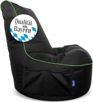 Bruni Cockpit m&auml;ngukott seljatoega ja kambriga, sobib sise- ja v&auml;litingimustes kasutamiseks, valmistatud Saksamaal (must/roheline)