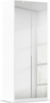 Rauch M&ouml;bel Alabama garderoobikapp, valge, hingedega kapi, peegliga, 2 ust, sisaldab Premium lisatarvikute paketti: 1 riideriiul, 3 riiulit ja 1 sahtlisahtel, 91 x 229 x 54 cm (B x K x S)