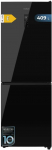 Cecotec k&uuml;lmik Combi 409 L Total No Frost Bolero CoolMarket Combi 409 Black Glass E. K&otilde;rgus 185 cm, Max Inside VIP Tech, Inverter kompressor Plus, madal energiatarbimine, reguleeritav temperatuur.