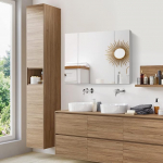 HOMCOM Vannitoa peeglikapp koos peegli ja LED-valgustusega, vannitoa peeglikapp reguleeritavate riiulitega ja USB moodsa stiiliga vannitoa kapp, 90 x 15 x 75 cm, valge