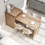 Milano k&ouml;&ouml;gisaar - k&ouml;&ouml;gilaud ja s&ouml;&ouml;gilaud koos panipaigaga, k&ouml;&ouml;gikapi kombinatsioon, laius x k&otilde;rgus: 160 x 85 x 60 cm - kaasaegne ja ruumis&auml;&auml;stlik (tamm)