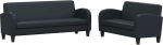 Mustast kunstnahast diivanikomplekt 2 ja 3 istmega puidust raamiga 55/72 tolli elutuba Model275227