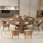 &Uuml;mmargune s&ouml;&ouml;gilaud pikendatav k&ouml;&ouml;gilaud Puidust talumajapidamise &uuml;mmargune laud kodu s&ouml;&ouml;gitoa elutuppa (ristip&otilde;hi)