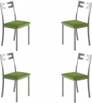 MOMMA HOME 4 metallist ja kunstnahast tooli Pamis 41 x 47 x 86 cm