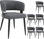 Kvaliteetne flanell (6 tk) s&ouml;&ouml;gitool Riietuslaud Ergonoomiline tool Kerge luksuslik tool Kaarev seljatugi Beige / Hall