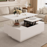 TIZZ Kaasaegne kohvilaud topelt t&otilde;stemehhanismiga, varjatud hoiuruum - mahutab kuni 50 kg, kontori s&ouml;&ouml;gilaud, vaba aja laud, multifunktsionaalne laud