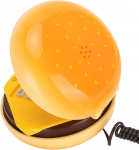 ASHATA Hamburgeri telefon Juhtmega telefon Emulatsiooniline Hamburgeri kompaktne telefon Juhtmega analoog lauatelefon kodukontorisse jne.