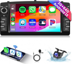 Hodozzy 2G + 64G Android Autoraido 2 DIN jaoks Toyota Corolla E120 2000-2006 BYD F3 2006-2013 koos Carplay Android autoga, raadio 7-tolline puuteekraan koos navigatsiooniga Bluetooth WiFi DSP FM/RDS raadio +