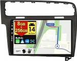 [8G+256G, 8-tuumaline] - Android 14 IPS autoraadio Golf 7 (2013-2018) jaoks - Traadita CarPlay/Android Car/DSP - LED-kaamera ja mikrofon - 10,1-tolline 2 DIN - DAB roolijuhtimispult kiire boot 360-CAM