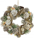 Looduslik p&auml;rg k&auml;bidega kuusep&auml;rg marjadega 32 cm J&otilde;ulup&auml;rg J&otilde;ulukaunistus Advendip&auml;rg Seinaehitus Uksekoristus Uksekoristus Lauap&auml;rg P&auml;rgad Kuivlillep&auml;rgad