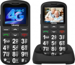 USHINING 4G vanemate mobiiltelefon ilma lepinguta, mobiiltelefon Lihtne suurte nuppudega mobiiltelefon eakatele koos SOS h&auml;daabik&otilde;nede nupu laadimisjaamaga USB-C taskulamp kiirvalimine &auml;ratuskell pikk