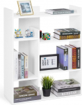 Meerveil Bookcase, Bookcase with 4-Tier Display Shelves, Modern Style for Office, Study, Living Room, Corridor, 72 x 26 x 90 cm, White