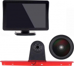 HD 1280 x 720 Pixel Transporter Van veekindel &ouml;&ouml;vaatluskaamera 3. piduritulega + 4,3-tolline LCD TFT monitor VW T5 bussi Multivan Caravelle 2003-2015 jaoks