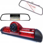 Dynavision 4,3-tolline tahavaatepeegli monitor + tahavaate kaamera Transpoter 3. pidurituledes HD tahavaate kaamera Fiat Ducato X250 Peugeot Boxter Citroen Jumper / Dodge HD auto tahavaatepeegel k&otilde;ikidele autodele