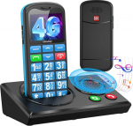 uleway 4G Senior mobiiltelefon Bluetooth k&otilde;lariga laadimisjaam | valju heli | m&uuml;rav&auml;hendus, nupuga mobiiltelefon Senior telefon ilma lepinguta, pension&auml;ride mobiiltelefon SOS-funktsiooniga