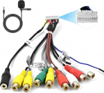 Hikity 3,5 mm 20-poolne isane kuni 9 RCA isane Stereo Audio Video AUX kaabel komposiit- ja helikaabel autoraadiole + mikrofonile