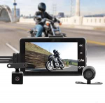 Mootorratta salvestuskaamera Dash Cam veekindel eesmine ja tagumine mootorratta kaamera Dual Video HD 1080p