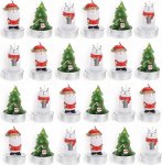 MIK funshopping Mijoma 24 j&otilde;ulutee tuled, k&auml;sitsi valmistatud, armas j&otilde;uluvana, j&auml;&auml;karu ja j&otilde;ulupuu, maagiline j&otilde;ulukaunistus, k&otilde;rgeim kvaliteet ja pikk p&otilde;lemisaeg