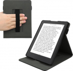 kwmobile Kaitsekott, mis &uuml;hildub Kobo Aura H2O Edition 2 - E-lugeri &uuml;mbris koos silmusega - Must