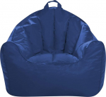 Posh Creations Textured Comfortable Seat for Playroom and Bedroom Large Bean Bag Malibu Lounge Navy Blue