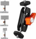 K&F Concept MS-48 Magic Arm kahe kuulipeaga, 1/4-tollise kruviga Mini Magic Arm 360&deg; p&ouml;&ouml;rleva kuulipeaga