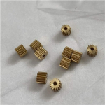 ZHENGGUIFANG ZGF-BR 10 Pieces Gears 0.3 m 15 t Copper Small Gear 1.48 1.5 1.98 2 mm Bore Diameter Gear (Hole Diameter: 2 mm T 4 mm, Number of Teeth: Hore Thickness)
