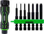 ENGINEER 7 in 1 Hex Socket Screw Extractor Set with Mini Screwdriver Handle Works with Countersunk Screws DZ-84