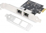 2.5GBase-T PCI-E v&otilde;rgukaart, kaks RJ45 porti 2500/1000/100M/10Mbps v&otilde;rguadapter Realtek RTL8125B Ethernet kontrolleriga, toetab Windows 11/10/8/7, Windows Server, Linux
