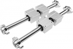 LNMOUMEZB Professionelle 10-teilige optische Achsen-Linearschienenwelle OD8/10/12 mm 200&ndash;600 mm + SCS8/10/12UU-Linearlagerbl&ouml;cke + SHF8/10/12-Lagerunterst&uuml;tzung(500mm,25mm)