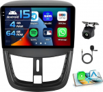 4+64G Android 15 autoraadio Ford Focus 2004-2011 koos 9-tollise sisekraaniga, mis toetab traadita Carplay ja Androidi autode peeglilink-raadio FM/RDS GPS WiFi BT SWC