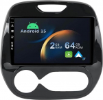 Android 14 autoraadio Renault Captur 2017-2019 [Integreeritud CarPlay/Android Car/GPS]-9-tolline IPS puuteekraaniga roolijuhtimine/peegelLink/Bluetooth 5.0/WiFi/USB/kaamera