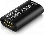 deleyCON HDMI Repeater signaali v&otilde;imendi - 1080p kuni 35m - 4K kuni 18m - HDCP 3D HDMI Female to Female - Must