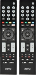 Hama Universalfernbedienung f&uuml;r Grundig TVs (Infrarot, lernf&auml;hig, leuchtende Tasten, smarte Taste, Easy Mode Funktion, ergonoomische Haupttasten, 10m Reichweite) schwarz (Packung mit 2)