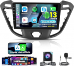 2G + 64G Android Autoradio Ford Transit Tourneo Custom 2013-2021 juhtmevaba Carplay & Android Car, 9-tolline puutetundlik autoraadio WiFi, GPS navigatsiooniga, Bluetooth, FM RDSiga