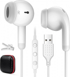 K&otilde;rvaklapid s&uuml;learvutile, PC Gaming USB A k&otilde;rvaklapid m&uuml;rasummutusega ja mikrofonidega, juhtmega k&otilde;rvaklapid Chromebooki jaoks PS4/5 Desktopi jaoks Video Music Live Streaming Office valge