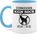 Mug 325 ml - Statement - Zodiac Sign Keinbock - Black - 325 ml - Light Blue - Statement Mug Statements No Buck Fan Mug Lausungid Kohvitass koos kohvitassidega Teetassiga