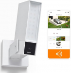 Netatmo NOC-S-W-DE Outdoor Smart Surveillance Camera with 105 dB Siren WiFi Built-in Lighting Motion Detection Night Vision No Subscription White