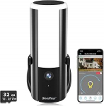 SecuFirst v&auml;livalvekaamera LED v&auml;livalgusega, liikumisanduriga, timmitav heledus (900 lm), alumiiniumist kaamera j&auml;lgimine v&auml;ljas, AI tuvastamine, WiFi, 2K, 32GB SD kaart