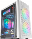 Mars Gaming MC300W microATX arvutikapp, valge, karastatud klaas, v&otilde;rkfront, 3 x FRGB ventilaatorit