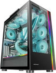 Mars Gaming MC-ULTRA XXL E-ATX Custom Case, must, Dual ARGB LED ribad, Dual karastatud klaasist aken, Dual vertikaalne kambristruktuur