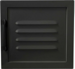 URBNLIVING 27.5cm Modern Wooden Bookcase Replacement Doors Furniture Doors Metal Door (2 x Black (1 x Right and 1 Left)