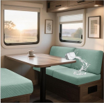 Katted haagissuvila polsterdamiseks Jacquard, libisemisvastane haagissuvila istmepadja kate 2 Corduroy veekindel, diivanil istmepadja kate kaitsekatteks haagissuvila polsterdamiseks (roheline, L 190-220 cm, W