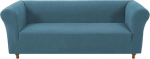 Stretch Chesterfield Sofabezug, Jacquard-Stoff-Schonbezug f&uuml;r 3-Kissen-Sofa, rutschfest, haustierresistent, M&ouml;belschutz, weicher Wohnzimmer-Sofa-Bezug (Staubblau, Sofa)
