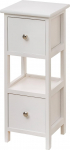 Baroni Home &Ouml;&ouml;laud elutuba magamistuba kapp vannituba mitmeotstarbeline kapp 2 sahtli ja 1 riiuliga valge 25x25x16cm