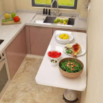 Klappbarer Fr&uuml;hst&uuml;cksbartisch mit Klappblatt f&uuml;r die K&uuml;che, Wandmontage, herunterklappbarer Tisch f&uuml;r Waschk&uuml;che, Home Office, Badezimmer, Wei&szlig;, 120 x 40 cm