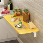 Blauer Klapptisch zur Wandmontage, Klapptisch, Computertisch, 35 x 20 Zoll, platzsparend, f&uuml;r K&uuml;che und Esszimmer, Schreibtisch mit St&uuml;tzbock