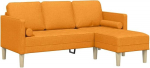 Modulares L-forma diivan 173x131x67 cm Dunkelgelb Polyester Holzwerkstoff Kleine Couch mit Kissen Modernes Design f&uuml;r Wohnzimmer Jugendzimmer Balkon