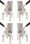Tommychairs Jazz polsterdatud toolid eemaldatava kattega struktuuriga, valmistatud lakitud p&ouml;&ouml;gipuidust v&auml;rviga Cappuccino ja polsterdatud eemaldatava kangakattega, v&auml;rviga Widskin, komplekt 4 tk.