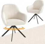 Hawthyhome s&ouml;&ouml;gitoa p&ouml;&ouml;rlevad toolid, 2 tooli, k&auml;etugedega, polsterdatud toolid 5 cm padjadega ja metallist jalad, kaasaegsed k&ouml;&ouml;gitoolid s&ouml;&ouml;gituppa, elutuppa, kontorisse, linane/beeži v&auml;rvi